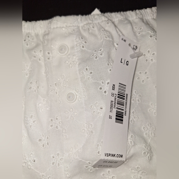 NWT PINK White Eyelet shorts - Picture 6 of 7